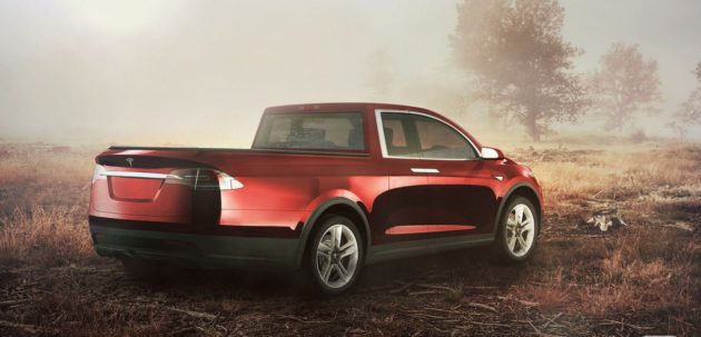 2017 Tesla Pickup Truck back