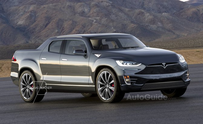 2017 Tesla Pickup Truck-Render